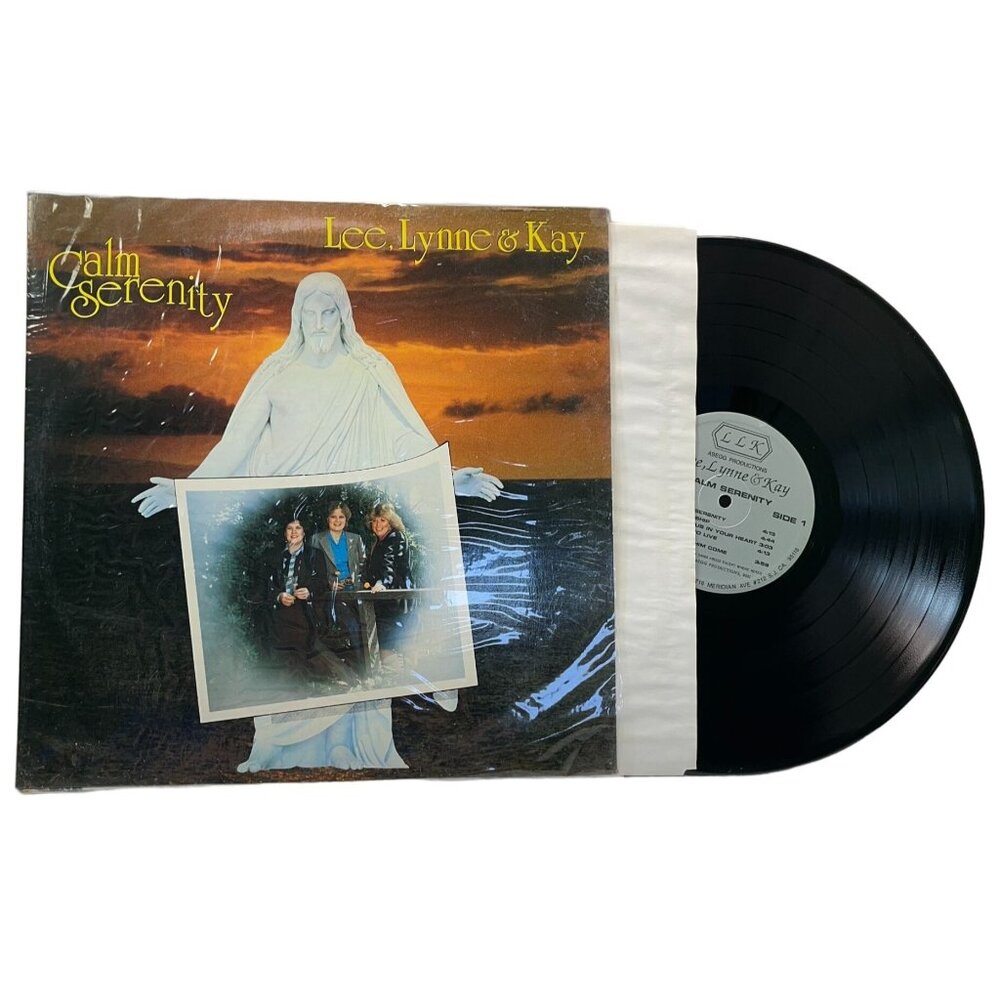 Lee Lynne and Kay Calm Serenity Vinyl LP Christian Private Press in Shrink 1985